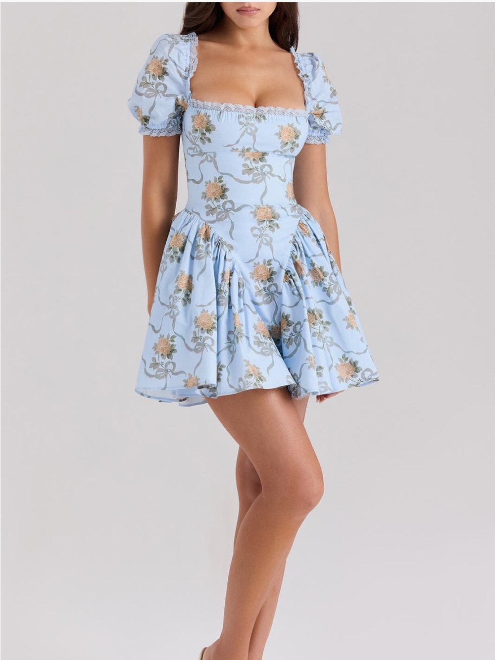 House of CB Rosie Puff Sleeve Dress (longer length)